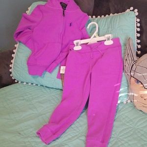 NWT Brand new Ralph lauren Girls 4T jogging suit